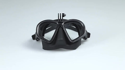 Temperiertes Tauchermaske mit Aufbewahrungstasche - Tauchbrille mit Anti-Beschlag und Kamerahalterung