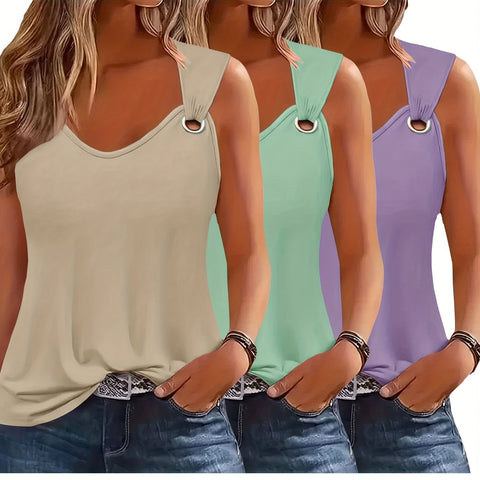 Damen Tanktops 3-Pack – Sommerfest und Locker