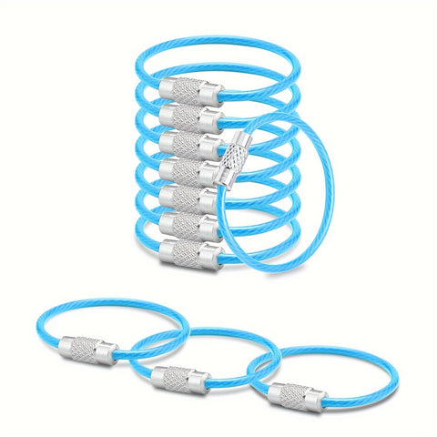 Stahl Kabel Schlüsselanhänger Set – Robuste Schlüsselanhänger für Reisen und Outdoor-Aktivitäten