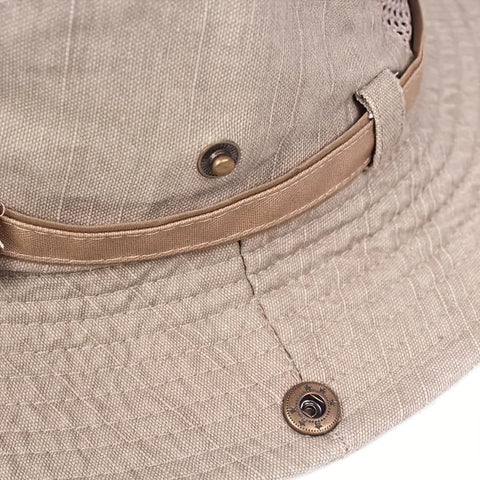 Atmungsaktiver Outdoor Sonnenhut mit Kordel - UV-Schutz und Komfort für Alle Jahreszeiten