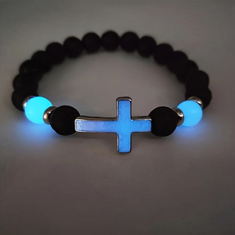 Leuchtendes Kralenarmband mit Kreuz - Für Einen Einzigartigen Stil