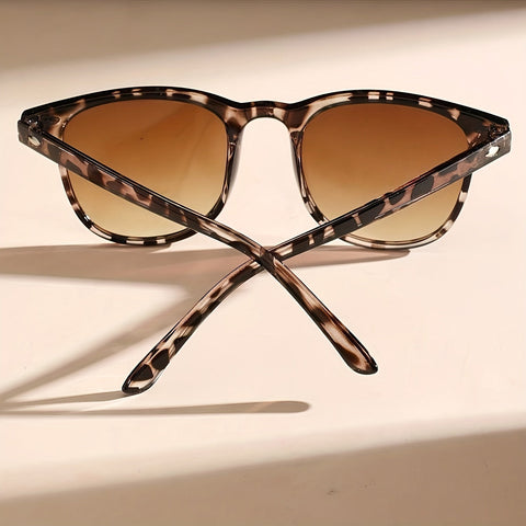 Trendige Retro-Sonnenbrille für Damen und Herren – Schildpatt-Design für Strand und Urlaub