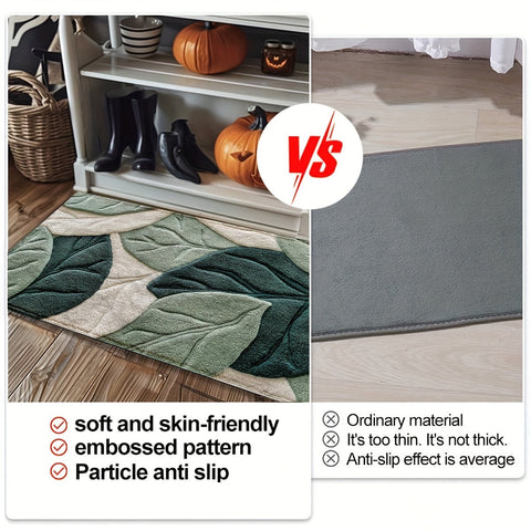 Blätter Badmatte – Absorbierend, Plüsch und Komfortabel für das Badezimmer