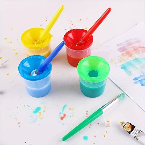 Kunstmaler Set mit Farbtöpfchen und Pinseln – Perfekt für DIY Malen
