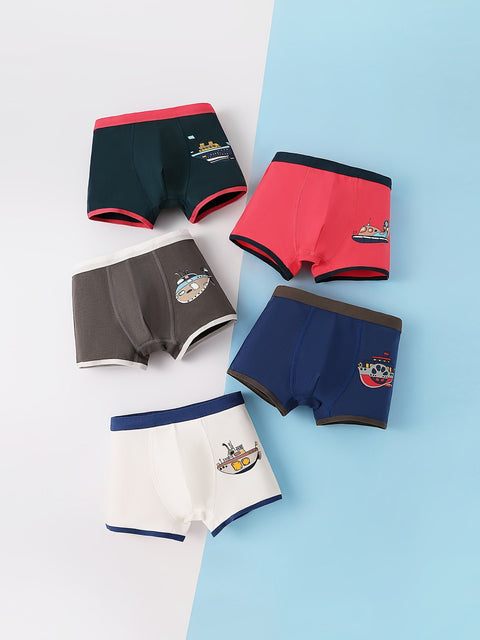Dinosaurier-Unterwäsche für Jungen - 5-teiliges Set aus bequemen Boxershorts