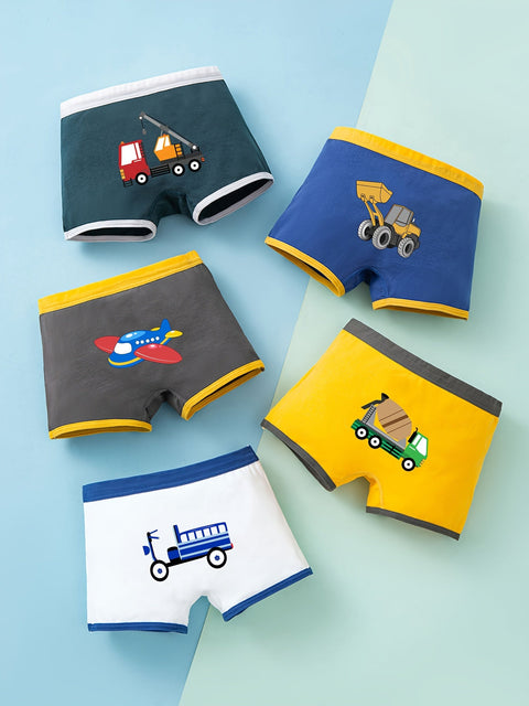 Dinosaurier-Unterwäsche für Jungen - 5-teiliges Set aus bequemen Boxershorts
