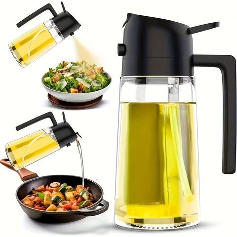 2-in-1 Ölspender und Sprühflasche - Präzise Ölkontrolle für Küche und BBQ