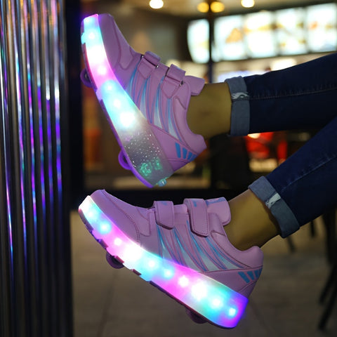 LichtJong Leuchtende Roller Sneakers - Für Kinder, die sich gerne bewegen