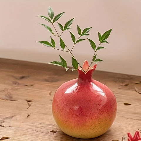 Granatapfel Vase - Handgefertigte Elegante Dekoration
