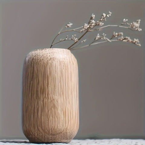 Set aus Holz geometrischer Vasen - Ein zeitloses Stück für dein Interieur
