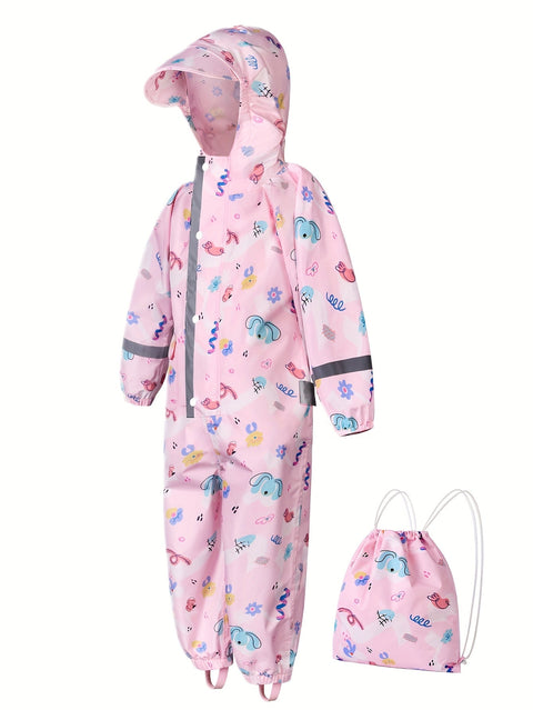 Fröhlicher Wasserdichter Regenoverall für Kinder – Atmungsaktiv und Bequem für Outdoor-Aktivitäten