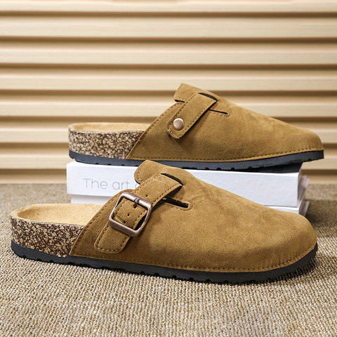 Unisex Slip-On Kunstsuede Muiltjes – Leicht und Komfortabel mit Korksohle