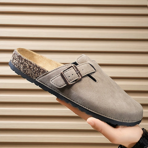 Unisex Slip-On Kunstsuede Muiltjes – Leicht und Komfortabel mit Korksohle