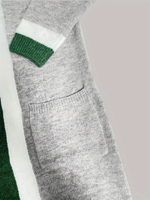 Charlotte Lange Gestrickter Cardigan - Vintage-Inspiriert mit Bunten Akzenten