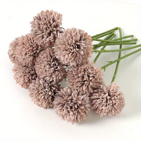Set aus 5 Kunst-Chrysanthemen – Realistische Blumenarrangements für Hochzeiten und Wohnkultur