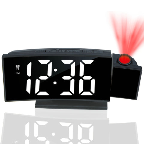 Digitale Projektionswecker – LED-Display und Schlummerfunktion mit einstellbarer Helligkeit