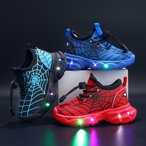 SpinnenWeb LED Sneakers - Strahlende Abenteuer für Kinder