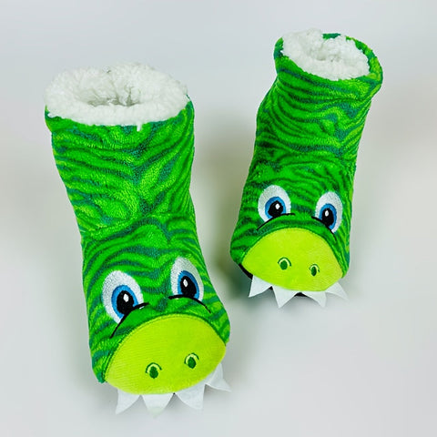Fröhliche Dinosaurierhausschuhe für Kinder - Für gemütlichen Herbst und Winter