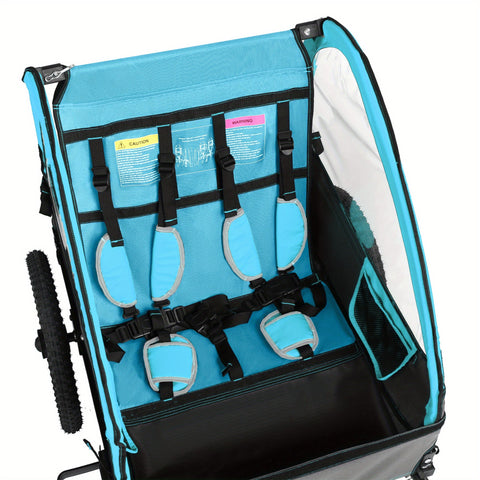 FlexiRide 2-in-1 Fahrradanhänger – Komfortabel und Zusammenklappbar für Zwei Personen