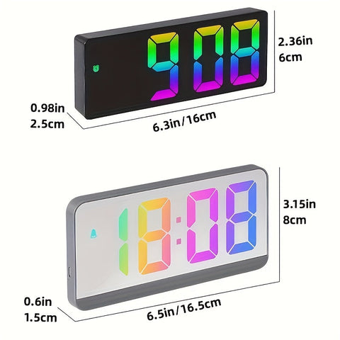 Bunte LED Digitale Uhr - Für einen Fröhlichen Start in den Tag