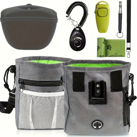 Hundetrainingsset mit Hüfttasche – Komplett mit Pfeife, Clicker und Kotbeuteln