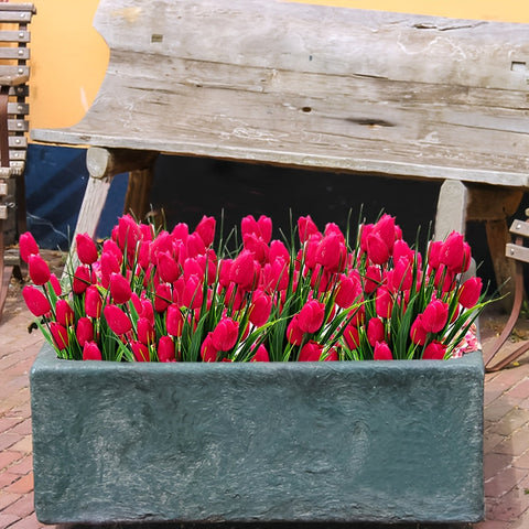 Set aus 6 Bundles Kunst-Tulpen – UV-beständig und realistisch für Garten- und Innendekoration