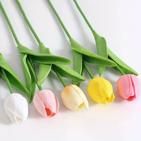 Set von 15 Realistischen Kunst-Tulpen – Perfekt für Hochzeiten, Feiern und Wohnungsdekoration