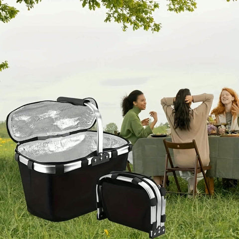 Faltbarer Isolierter Picknickkorb – Langlebig und Geräumig für Sommerabenteuer