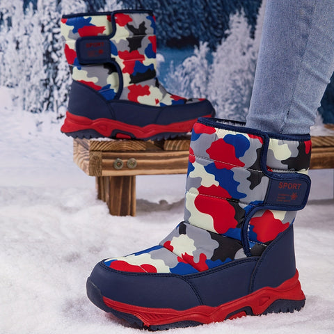 Trendige Camouflage Schneestiefel - Für Abenteurer