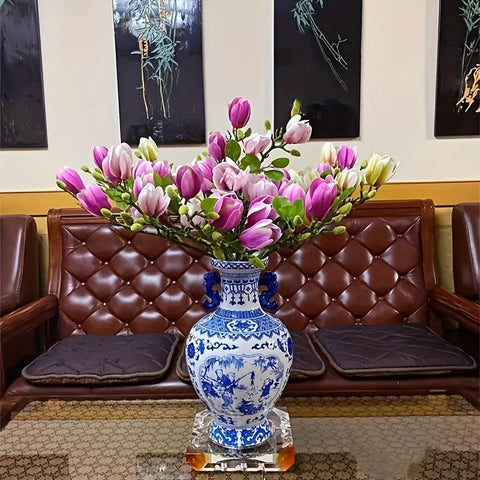 Set von 4 Realistischen Magnolienblumen – Elegant und Zeitlos für Hochzeiten und Luxuriöse Dekoration