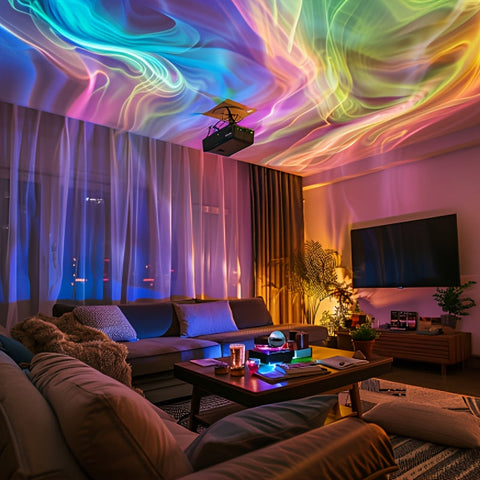 Magischer Lichtshow-Projektor - Verzaubernder Bunter Sternenhimmel Effekt