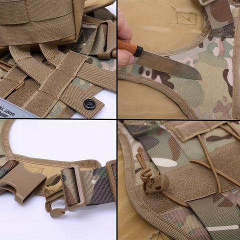 Taktisches Hundegeschirr mit Taschen – Robustes Nylon-Geschirr für Training und Abenteuer