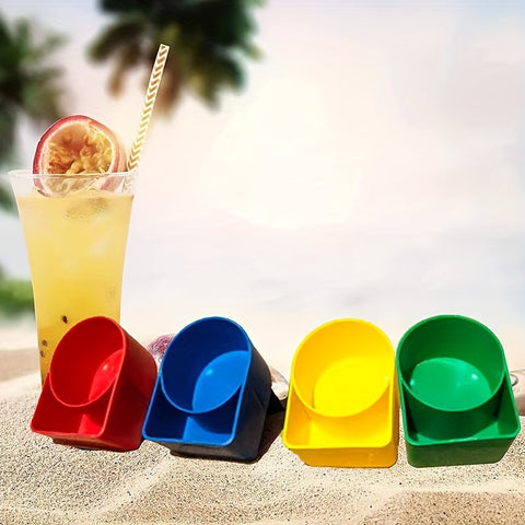 Strand Becherhalter Set – Perfekt für Getränke und Snacks während deiner Strand- und Picknickabenteuer