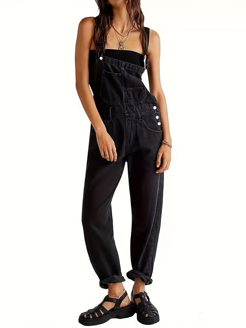 Trendiger Denim Damen Jumpsuit – Lässig und Stilvoll für Frühling, Sommer und Herbst