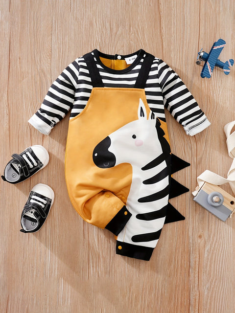 Süßer Zebra-Overall für Babys – Perfekt für Frühlings- und Herbstabenteuer im Freien