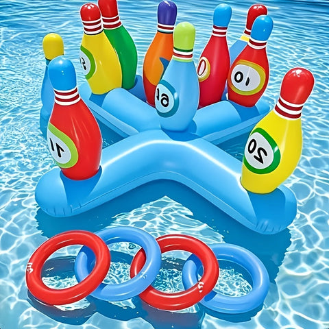 Aufblasbares Wasser Bowling Set – Lustiges Poolspiel für Alle