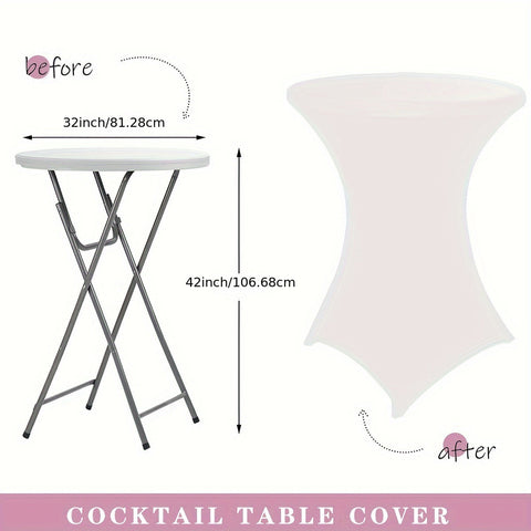Stretchy Cocktail-Tischdecke - Einfarbig, Ideal für Feiern und Veranstaltungen