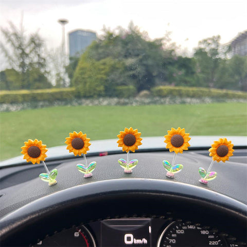 SunnyRide - Niedliches Sonnenblumen-Autoornament