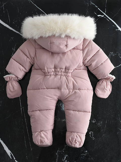 Frosty Baby Overall – Luxuriöser Winter-Jumpsuit mit Kapuze für die kälteren Monate