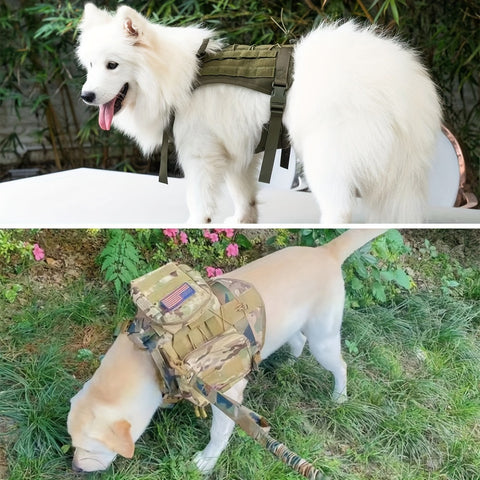 Taktisches Hundegeschirr mit Taschen – Robustes Nylon-Geschirr für Training und Abenteuer