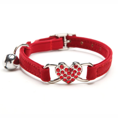 Funkelndes Herz Katzenhalsband – Fügen Sie einen luxuriösen Touch zum Look Ihrer Katze hinzu