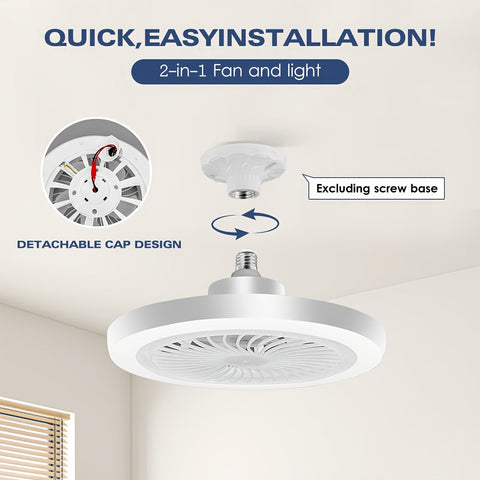 LED Slimme Ventilatorlampe – Dimmbar und Leise