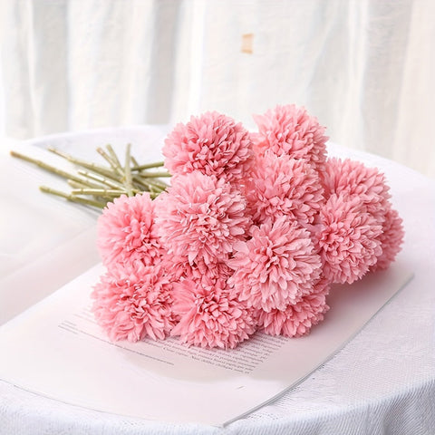 Set aus 5 Kunst-Chrysanthemen – Realistische Blumenarrangements für Hochzeiten und Wohnkultur