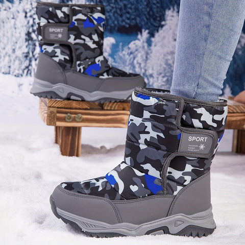 Trendige Camouflage Schneestiefel - Für Abenteurer