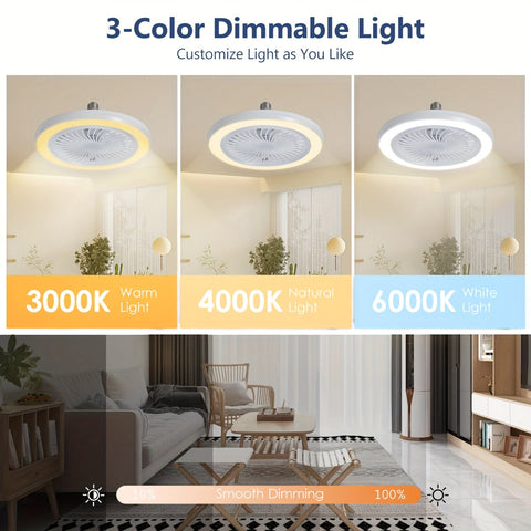 LED Slimme Ventilatorlampe – Dimmbar und Leise