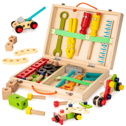 Holzwerkzeugkiste für Kinder - Kreativ und Pädagogisch