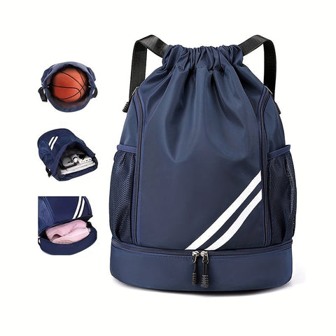 Stylische Nylon-Gymtasche mit Kordelzug – Praktisch und Wasserdicht für Sport und Reisen