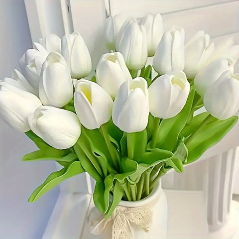 Set von 15 Realistischen Kunst-Tulpen – Perfekt für Hochzeiten, Feiern und Wohnungsdekoration