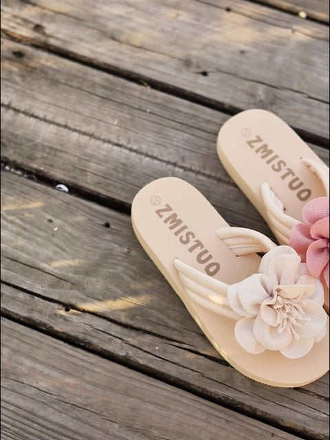 Luxe Damen Slipper mit Blumendetail - Perfekt für Sommer und Strand
