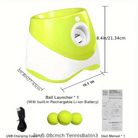 FetchMaster Pro – Interaktive Automatische Hundespielball Launcher mit USB-Ladung